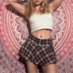 🩷Cutest Little Mini Pink Plaid Skort🩷